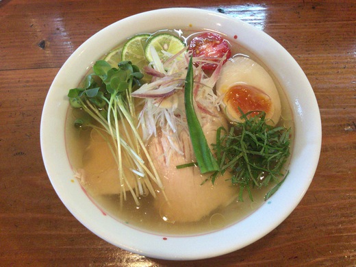 黄昏タンデム　冷た～い塩ラーメン　丸亀市綾歌町