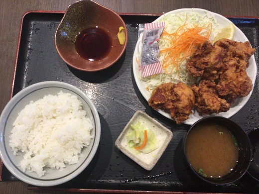 田子作　唐揚げ定食　丸亀