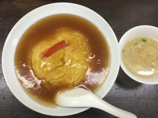 阿佐　天津飯　餃子　丸亀