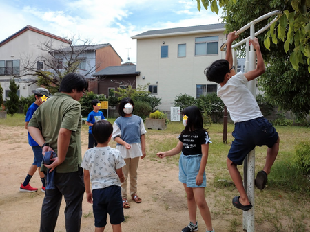 公園で遊んだよ！
