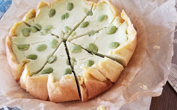 意外だった枝豆入りチーズケーキ