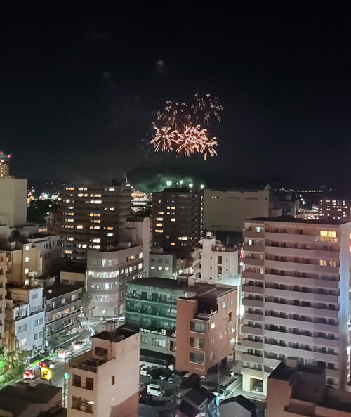 今年の花火大会は、マンションから