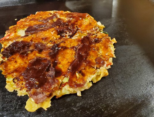 お好み焼き「みらく」でソフトクリーム