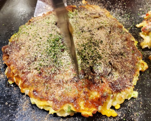 お好み焼き「みらく」でソフトクリーム