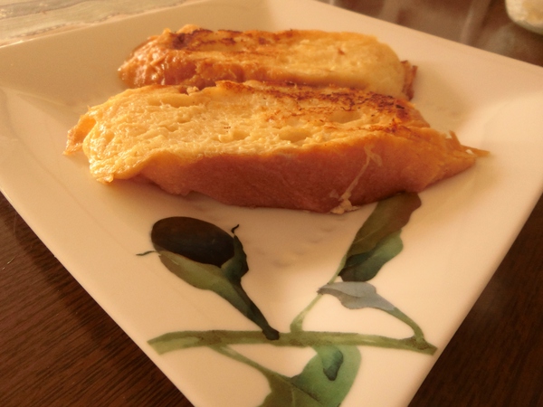 今朝は、フレンチトーストで