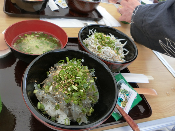 人気の大塩水産で盛り放題の『生シラス丼』を食べる。