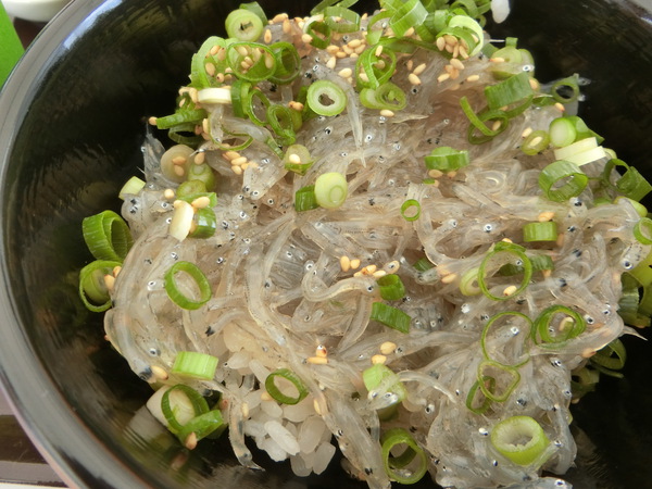 人気の大塩水産で盛り放題の『生シラス丼』を食べる。