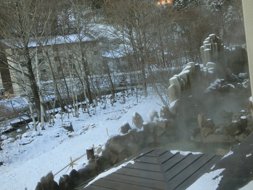 混浴の露天風呂が楽しかった。