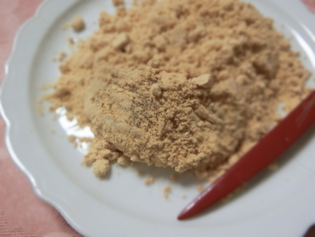 いただいたわらび餅は、町家カフェ鎌倉産