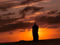 奇跡の光景、ローソク島の夕陽