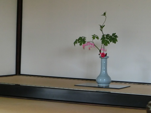 お茶会と桜と椿