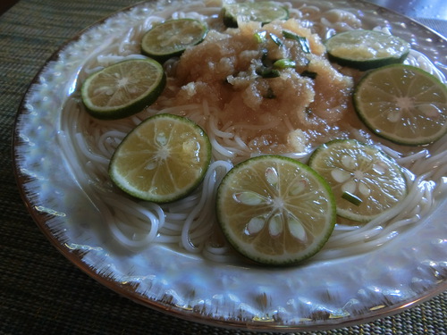 もう食べ収め、スダチソーメン