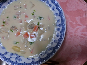 クラムチャウダーを作ったけれど