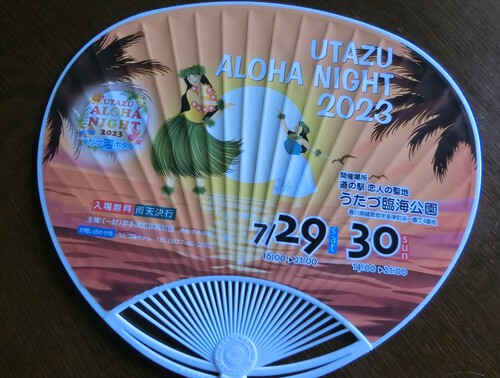 サンセットを背景に踊るフラガール