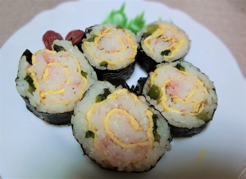 友人の薔薇寿司に大感激！