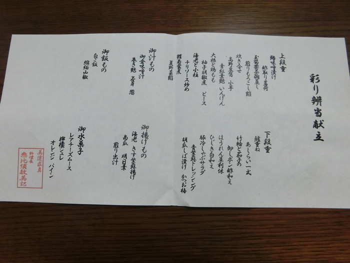 今日のランチは、日本料理『錦』