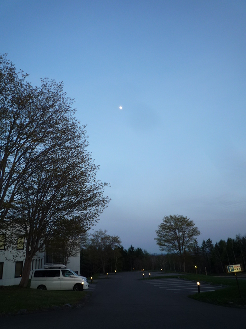 北の夕暮れを歩く。