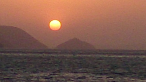 きれいな夕日にであった！