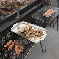 高瀬夏祭りでバーベキューというか串焼き
