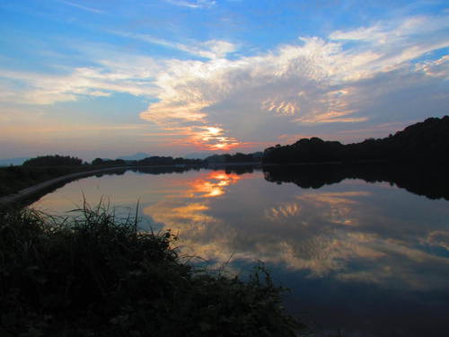 日の出の風景　5：30ごろ　さぬき市名