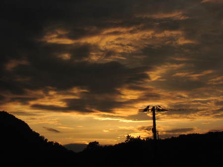 今日の夕焼け　白山（しらやま）200ｍ　三木町うどん県