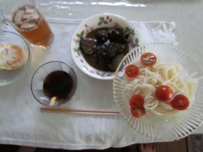 昼　細いネギうどん　　　　　　自宅　　　