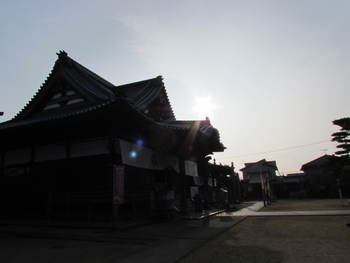 長尾寺にて　朝日　