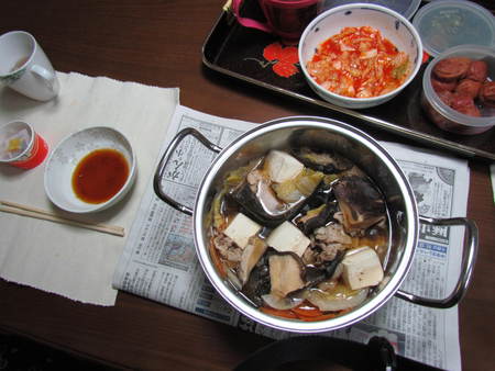 晩ご飯　　ヘルシー野菜中心　　　　自宅