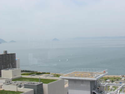 20階からの高松港付近の風景　