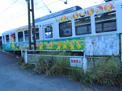 ラッピング電車　　琴電　長尾線　白山駅