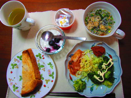 モーニング　いつものダイエット食　　　自宅