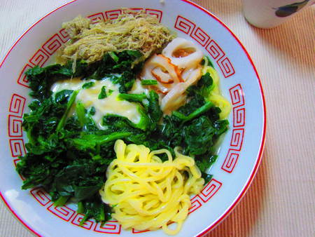 昼　ラーメン　　　いつもは　うどんor和ソバ　　自宅