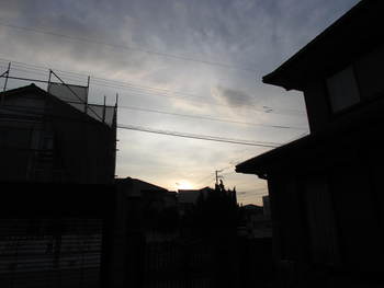 夕方の空模様　自宅から