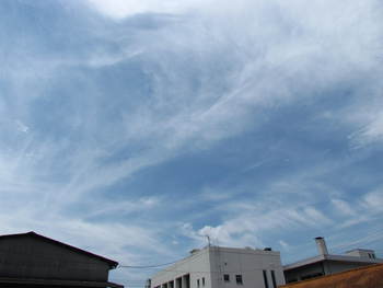 お昼の雲　今日の空は安心です