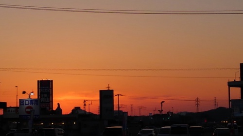 きれーな夕焼け小焼け　綾川にて