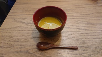 ツルクビカボチャのポタージュ5