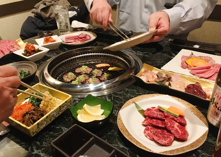 今年初,孫との焼き肉ディナー