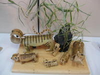 竹細工展へ