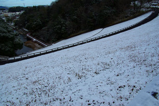 満濃池にも冬将軍