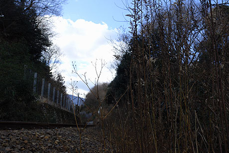 峠の線路