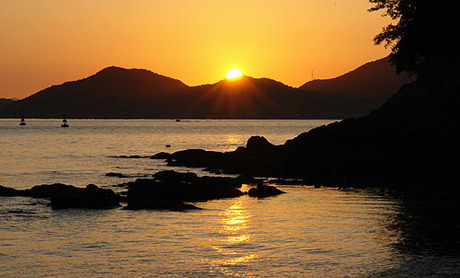　朝の海