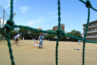 校庭の野球帽