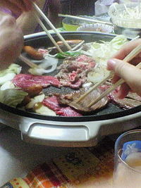 実家で焼肉