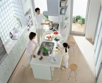 家族の様子を見ながら調理！対面キッチン