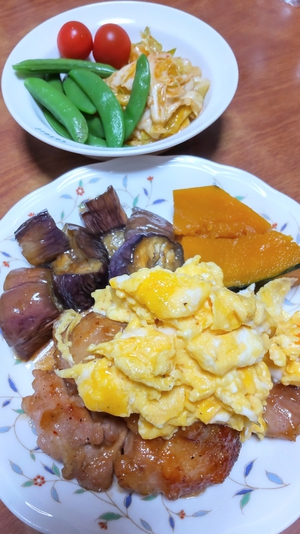 とろたまチキン献立