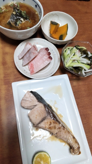 魚で晩ご飯