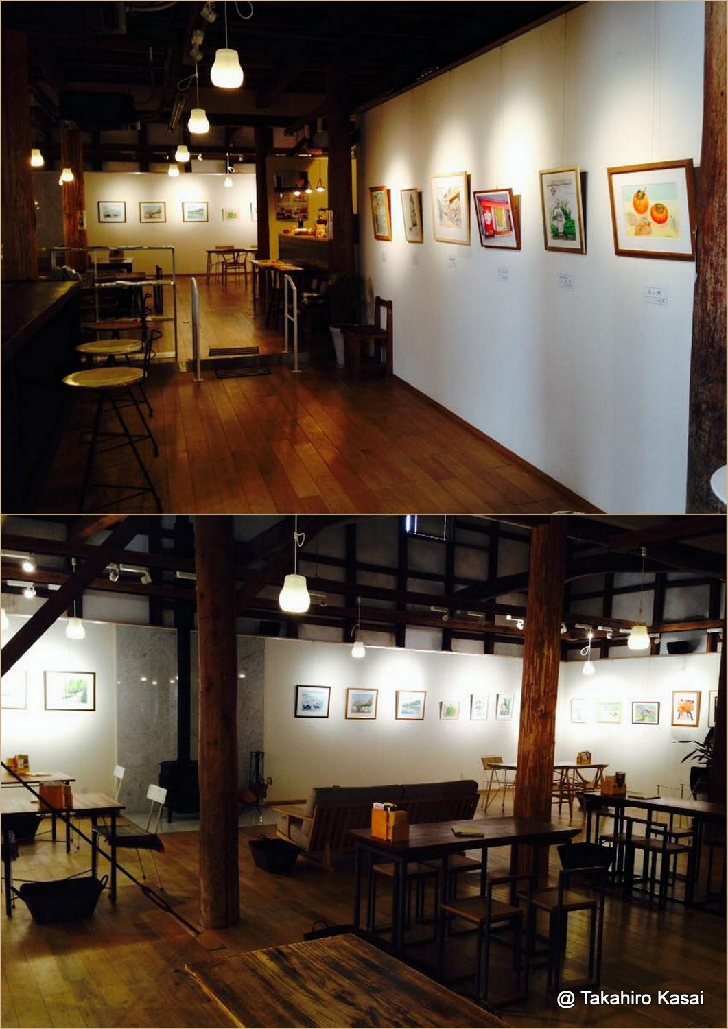 平成２７年６月｜高松カルチャーセンター水彩画教室第３回作品展（ｃｌｏｖｅｒ ｃａｆｅ［クローバーカフェ］高松店）