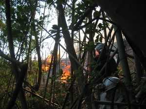 前山　山火事