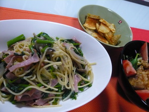 菜の花のパスタ