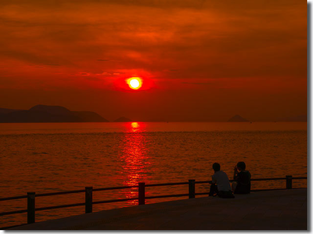 サンポートの夕日 